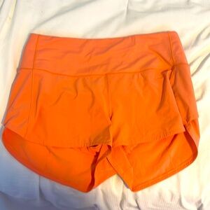 Lululemon Sunny Coral Speed Up High-Rise Lined Short 2.5" size: 8